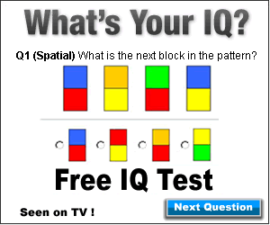 Free IQ test  Intelligence test  Real IQ test  free 